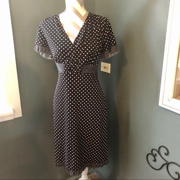frank lyman polka dot dress